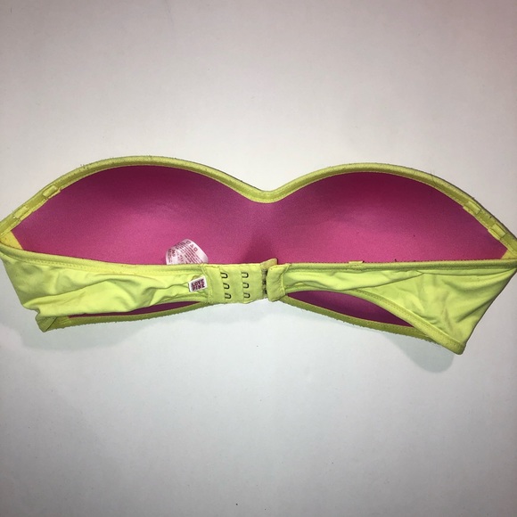VS Pink Bandai Top Neon Green Cupped Top 36B - Picture 4 of 8